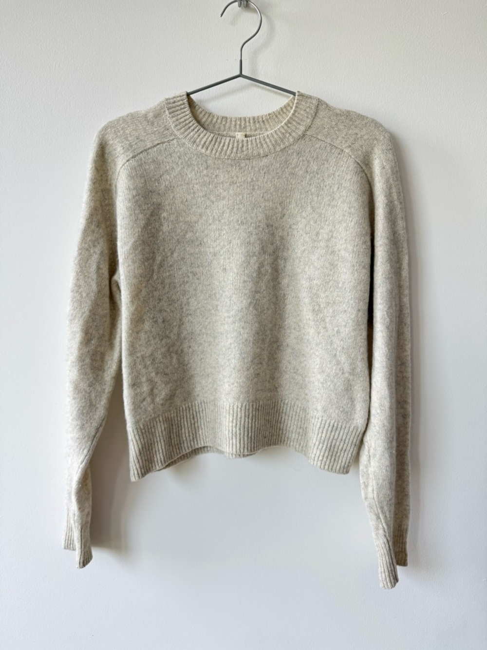 Babaton ‘The Group’ 100% Cashmere Oatmeal Crewneck Sweater - Size Small